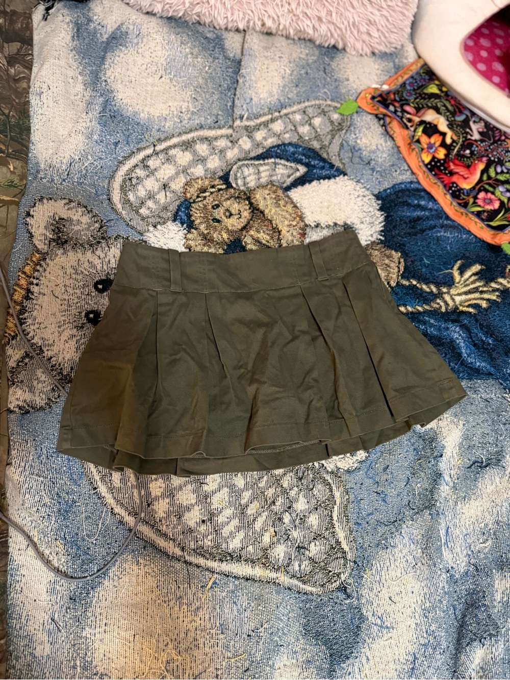 Sunday Best green pleated skort